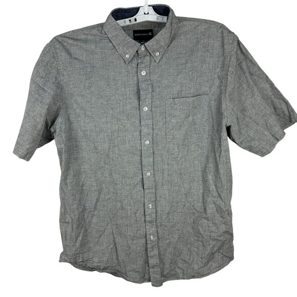 Ocean Current Mens Short Sleeve Button-Up Shirt Size XL Gray Cotton - Picture 1 of 7